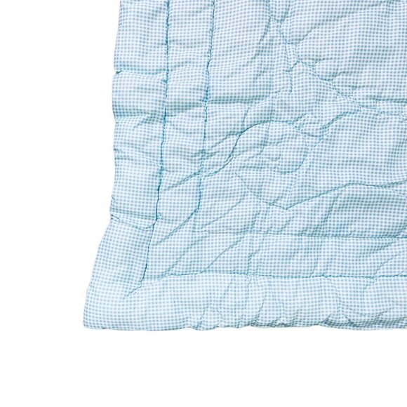 Vintage Baby Blanket Set  Kozee Komfort Crib Quilt Cover Pillow Blue White - Picture 5 of 7